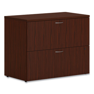 HON Mod Lateral File, 2 Legal/Letter-Size File Drawers, Traditional Mahogany, 36" x 20" x 29" (HONLLF3620L2LT1) View Product Image