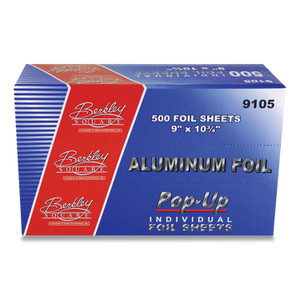 Berkley Square Pop-Up Aluminum Foil, 9 x 10.75, 500 Sheets/Pack, 6 Packs/Carton View Product Image