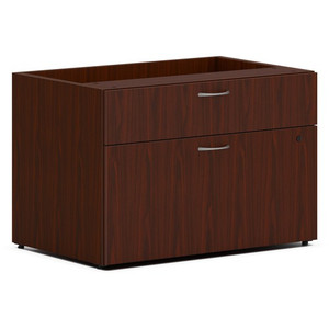 HON Mod Low Personal Credenza | 2 Drawers | 30"W | Traditional Mahogany Finish - 21" Height x 30" Width x 20" Depth - 2 x Storage, File Drawer(s) - Finish: Traditional Mahogany