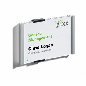 DURABLE Info Sign 149x105.5 mm - 5.9" Width x 4.2" Height - Rectangular Shape - Wall Mountable, Door-mountable - Anti-glare - Indoor