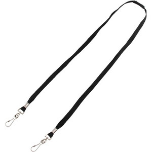 Advantus Face Mask Lanyard - Adjustable - J-Hook Attachment - 30" Length - Black
