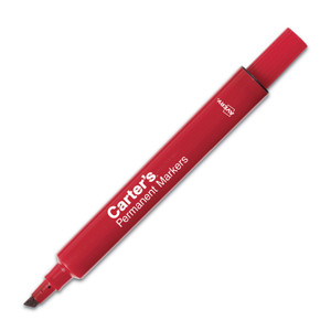 Carter's Large Desk Style Permanent Marker, Broad Chisel Tip, Red (AVE27177)