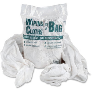 Bag A Rags Cotton Wiping Cloths - For Multipurpose - Absorbent, Lint-free - White