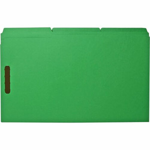 Business Source 1/3 Tab Cut Legal Recycled Fastener Folder - 8 1/2" x 14" - 3/4" Expansion - 2 Fastener(s) - 2" Fastener Capacity - Top Tab Location - (BSN17220)