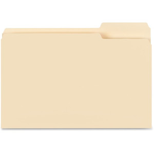 Business Source 1/3 Tab Cut Legal Recycled Top Tab File Folder - 8 1/2" x 14" - 3/4" Expansion - 11 pt. - Manila - 10% Recycled - (BSN99723)