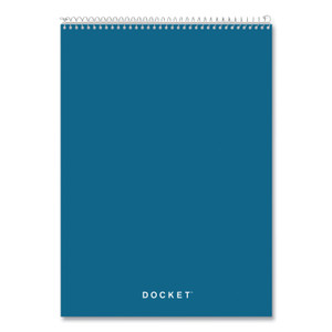 TOPS Docket Ruled Wirebound Pad with Cover, Wide/Legal Rule, Blue Cover, 70 White 8.5 x 11.75 Sheets (TOP63631) View Product Image