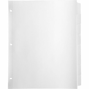 Business Source Reinforced Hole Punched Indexes - 8 Write-on Tab(s) - 8 Tab(s)/Set - 3 Hole Punched - White Divider - White Tab(s)
