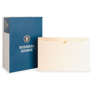 Business Source Straight Tab Cut Legal Recycled File Pocket (BSN65803) View Product Image