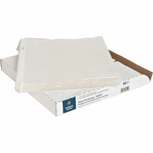 Business Source Sheet Protectors - 5 mil Thickness - For Letter 8 1/2" x 11" Sheet - 3 x Holes - Ring Binder - Top Loading
