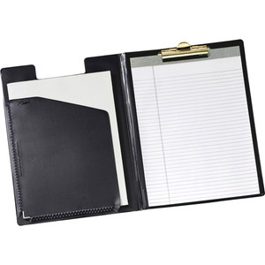 Cardinal 252 610 Letter Pad Folio - 8 1/2" x 11" - 100 Sheets Capacity - 1 Inside Front Pocket(s) - Vinyl, Polyvinyl Chloride (PVC) - Black