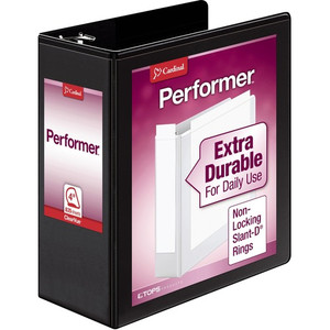 Cardinal Performer ClearVue Slant-D Ring Binder - 4" Binder Capacity - Letter - 8 1/2" x 11" Sheet Size - 835 Sheet Capacity - 3 3/5" Spine Width
