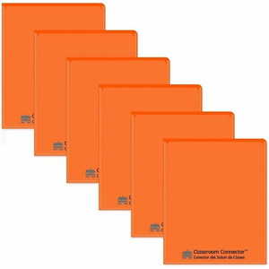 C-Line Classroom Connector Letter Report Cover - 8 1/2" x 11" - 2 Internal Pocket(s) - Orange