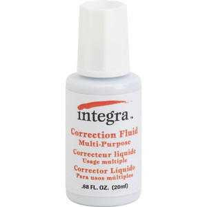 Integra Multipurpose Correction Fluid - Brush Applicator - 22 mL - White - (ITA01539)