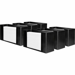 Genuine Joe Folded Paper Towel Dispenser - C Fold, Multifold Dispenser - 6.8" Height x 11.5" Width x 4.1" Depth - Acrylic - Black - Wall Mountable - (GJO11524CT)