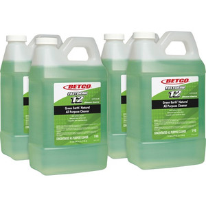 Betco Green Earth Natural All Purpose Cleaner - Concentrate - 67.6 fl oz (2.1 quart) - Clean Scent - Bio-based, Solvent-free, Streak-free, Non-smearing, Versatile - Green