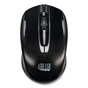 Adesso iMouse S50 Wireless Mini Mouse, 2.4 GHz Frequency/33 ft Wireless Range, Left/Right Hand Use, Black