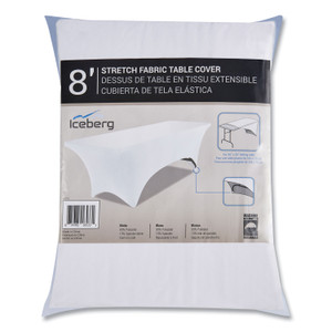 Iceberg iGear Fabric Table Cover, Polyester, 30 x 72, White