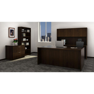 Lorell Chateau Series Mahogany Laminate Desking (LLR34320) View Product Image