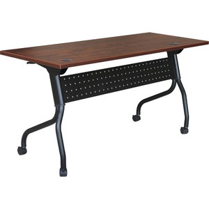 Lorell Flip Top Training Table - Rectangle Top - Four Leg Base - 4 Legs - 60" Table Top Width x 23.60" Table Top Depth - 29.50" Height x 59" Width x 23.63" Depth - (LLR59516)