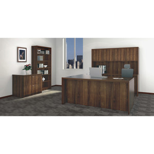 Lorell Chateau Series Walnut Laminate Desking (LLR34325) View Product Image