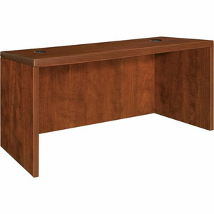 Lorell Essentials Series Rectangular Desk Shell - 29.5" Height x 47.3" Width x 29.5" Depth x 1" Thickness - Finish: Cherry, Laminate - Grommet, Modesty Panel, Cord Management, Adjustable Feet