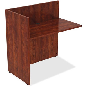 Lorell Essentials Series Reception Return - 41.5" Height x 42" Width x 24" Depth - Finish: Cherry Laminate