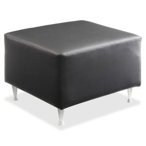 Lorell Fuze Modular Series Black Leather Guest Seating (LLR86920) View Product Image