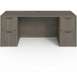 Lorell Prominence 2.0 Double-Pedestal Credenza - 29" Height x 72" Width x 24" Depth, x 1" Thickness Top - 2 x File Drawer(s) - Double Pedestal on Left/Right Side - Band Edge - Material: Particleboard - (LLRPC2472GE)