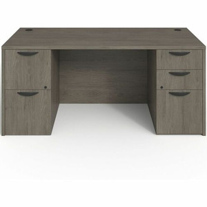 Lorell Prominence 2.0 Double-Pedestal Desk - 29" Height x 66" Width x 30" Depth, x 1" Thickness Top - 5 x File, Box Drawer(s) - Double Pedestal on Left/Right Side - Band Edge - Material: Particleboard