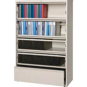 Lorell Receding Lateral File with Roll Out Shelves - 5-Drawer (LLR43516) Product Image 