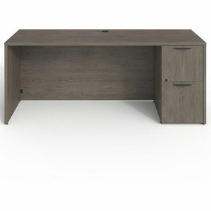 Lorell Prominence 2.0 Right-Pedestal Credenza - 29" Height x 72" Width x 24" Depth, x 1" Thickness Top - 2 x File Drawer(s) - Single Pedestal on Right Side - Band Edge - Material: Particleboard - (LLRPC2472RGE)