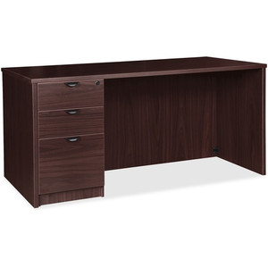 Lorell Prominence 2.0 Left-Pedestal Desk - x 1" Thickness Top, 29" Height x 72" Width x 36" Depth - 3 x File, Box Drawer(s) - Single Pedestal on Left Side - Band Edge - Material: Particleboard - (LLRPD3672LSPES)