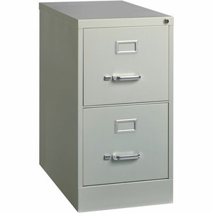Lorell Fortress Series 25" Commercial-Grade Vertical File Cabinet - 15" Width x 25" Depth x 28.4" Height - 2 x Drawer(s) for File - Letter - Vertical - Security Lock, Ball-bearing Suspension, Heavy Duty - (LLR60654)