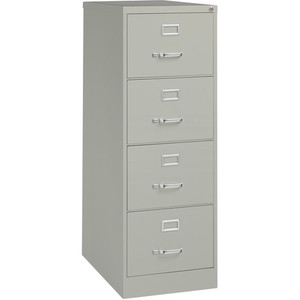 Lorell Fortress Series 26-1/2" Commercial-Grade Vertical File Cabinet - 18" Width x 26.5" Depth x 52" Height - 4 x Drawer(s) for File - Legal - Vertical - Lockable, Ball-bearing Suspension, Heavy Duty - (LLR60199)