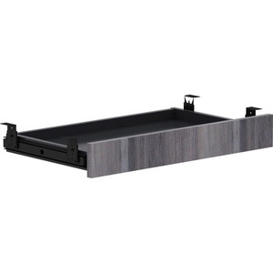 Lorell Universal Center Drawer - 5.1" Height x 16.7" Width x 28.4" Length - Finish: Weathered Charcoal