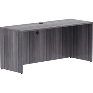 Lorell Essentials Series Credenza Shell - 29.5" Height x 66" Width x 24" Depth Credenza Shell, x 1" Thickness Top - Finish: Weathered Charcoal Laminate, Silver Brush