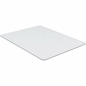 Lorell Tempered Glass Chairmat - Floor, Pile Carpet, Hardwood Floor, Marble - 36" Length x 46" Width x 0.250" Thickness - Rectangular - Tempered Glass - Clear