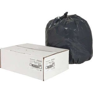 Nature Saver Black Low-density Recycled Can Liners - Small Size - 16 gal Capacity - 33" Length x 24" Width x 0.85 mil (22 Micron) Thickness - Low Density - Black