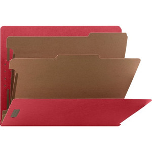 Nature Saver Letter Recycled Classification Folder - 8 1/2" x 11" - End Tab Location - 2 Divider(s) - 25 pt. - Fiberboard - (NATSP17372)