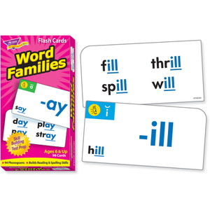 Trend Enterprises Flash Cards, Word Family Skill Drill, 96 Cards (TEPT53014) View Product Image