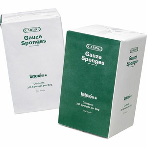 Medline Caring Non-sterile Gauze Sponges - 16 Ply - 4" Width x 4" Length - White