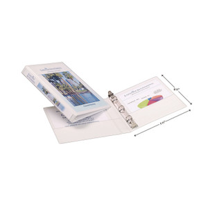 Avery Mini Size Durable View Binder with Round Rings, 3 Rings, 0.5" Capacity, 8.5 x 5.5, White