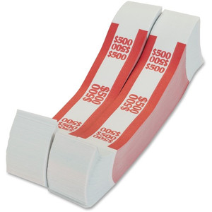 PAP-R Currency Straps - 1.25" Width - Total $500 in $5 Denomination - Self-sealing, Self-adhesive, Durable - 20 lb Basis Weight - Kraft