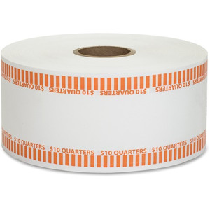 PAP-R Color-coded Coin Machine Wrappers - 1000 ft Length - 1900 Wrap(s) - Total $10 in 40 Coins of 25 Denomination - 15 lb Basis Weight - Kraft