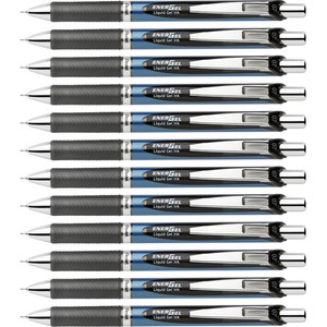 EnerGel EnerGel RTX Liquid Gel Pens - 0.7 mm Medium Needle Pen Point - Refillable - Retractable - Black Ink - Gel-based - (PENBLN77BP2ABX)