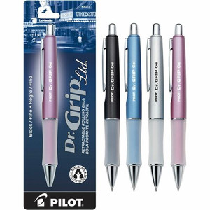 Pilot Dr. Grip Retractable Gel Rollerball Pens - 0.7 mm Fine Pen Point - Refillable - Retractable - Black Ink - Gel-based - (PIL36274)