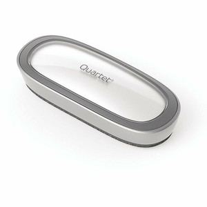 Quartet Dry-Erase Board Eraser - 2.38" Width x 6" Length - Used as Stain Remover, Dust Remover - Dustless, Magnetic - Silver - Foam, Felt