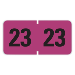 Smead Yearly End Tab File Folder Labels, 23, 0.75 x 1.5, Purple, 500 Labels/Roll