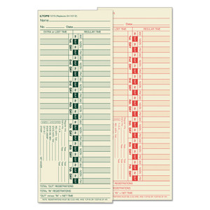 TOPS Bi-Weekly Time Clock Cards - Double Sided Sheet - (TOP1275)