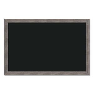 U Brands Magnetic Chalkboard with Rustic Frame, 36" x 24" (Actual Size: 35" x 23"), Black Surface, Brown Wood Frame